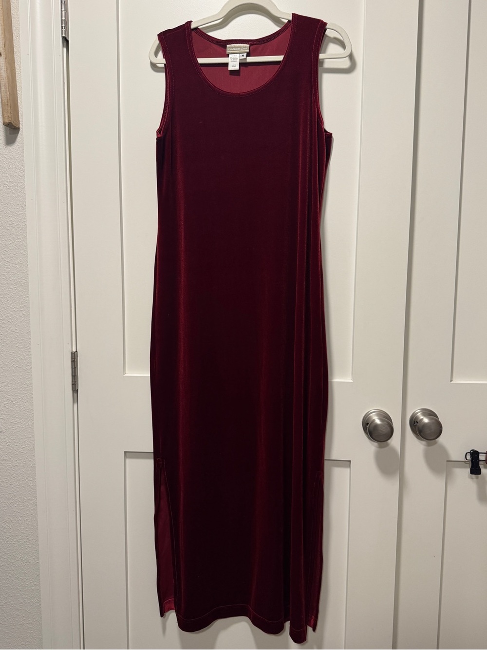 90s Coldwater Creek Sleeveless Scoop Neck Velvet Maxi Dress Whimsigoth